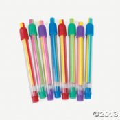 Striped Eraser Sticks<br>4 1/2"-1 dozen